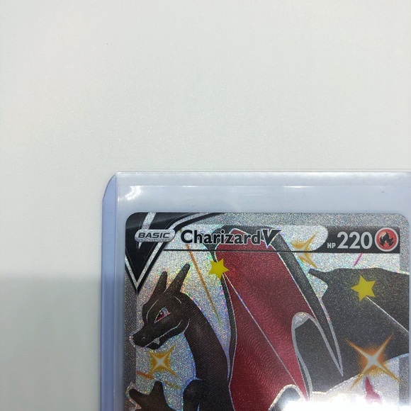 shiny charizard pokemon card champion's path 079/073 V | Rare Ultra | SWSH3.5 clear acrylic holder that perfectly accentuates the stunning visual design and character artwork 2020 Pokemon Champions Path Charizard